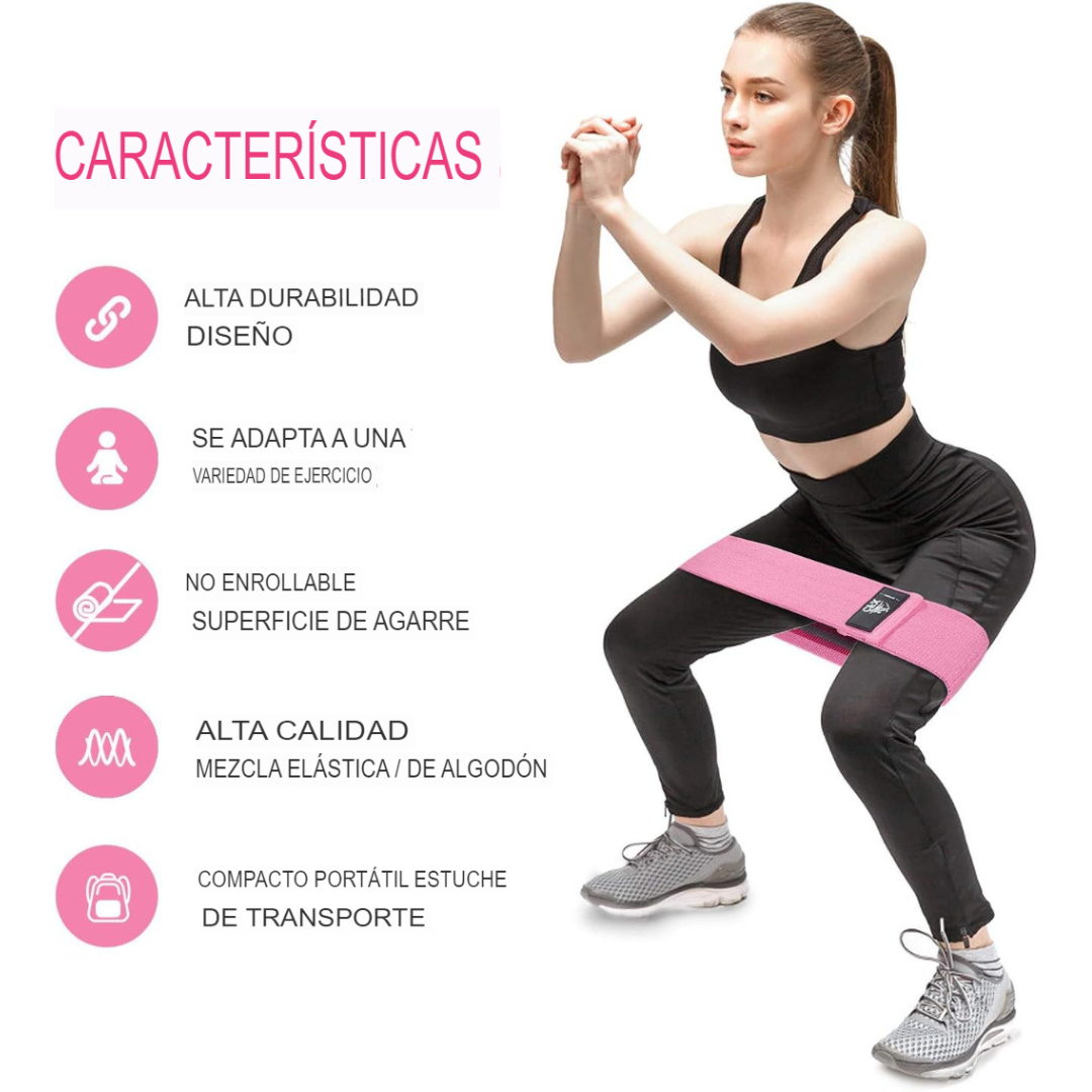 ¡ Set de 3 Bandas Elásticas de Fitness !